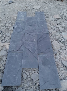 Black Diamond Slate Mushroomed Cladding Wall Tile