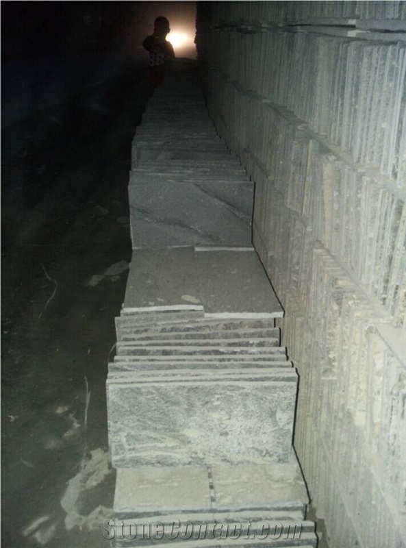 Black Diamond Slate Mushroomed Cladding Wall Tiles