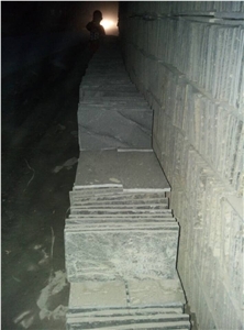 Black Diamond Slate Mushroomed Cladding Wall Tiles