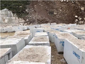 Castle Grey White Marble Quarry Blocks Big Rocks