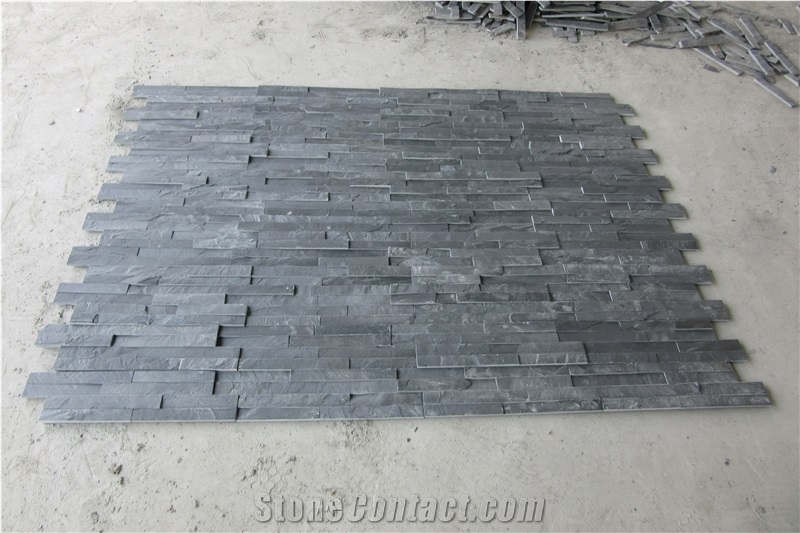 China Apricot Slate Clay Brick Cladding Wall Stone