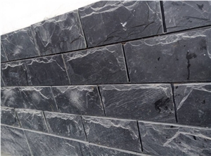 China Black Mushroomed Cladding Wall Tiles Stone