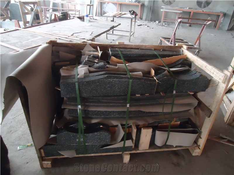 Preto Ceara Granite Tombstone Double Monuments