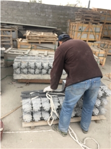 Taillon Black Granite Column Pillars Shaft Capital