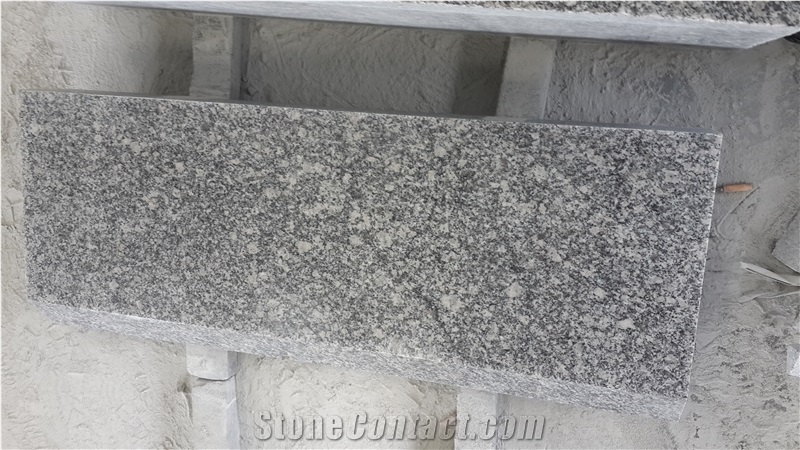 White and Black Granite Kerbstones Curbing Road