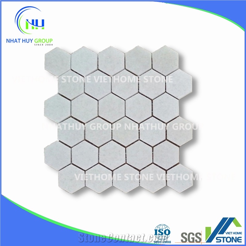 Crystal White Mixed Multicolor Marble Mosaic