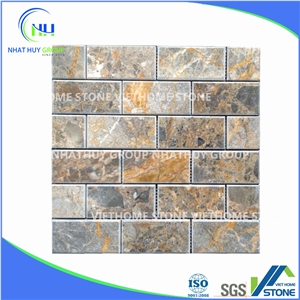 Crystal White Mixed Multicolor Marble Mosaic