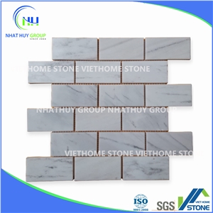 Crystal White Mixed Multicolor Marble Mosaic