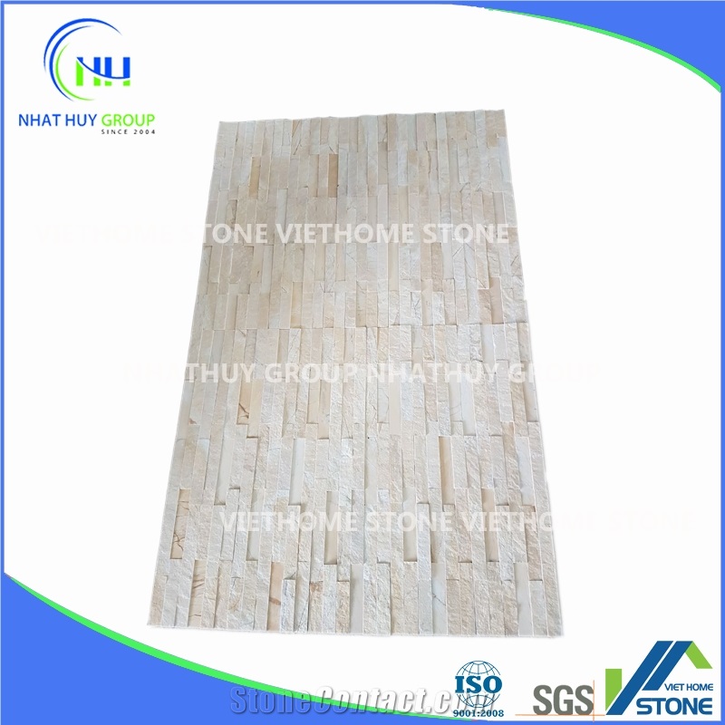 Yellow Marble Split Wall Cladding Tile