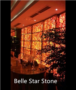 Red Agate Translucent Onyx Slab Semiprecious Stone