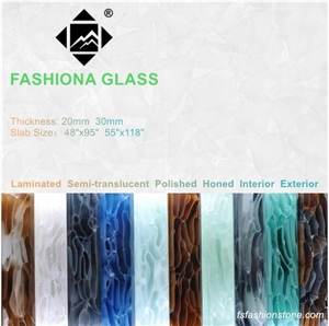 Fashiona Laminated Jade Glass Slab