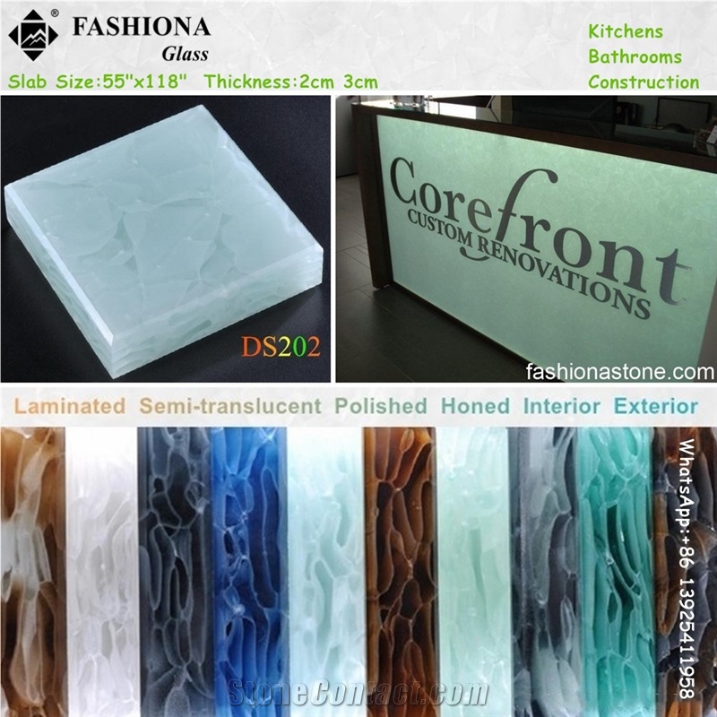 Semi-Translucent Laminated Glass Slab,Tile,Column