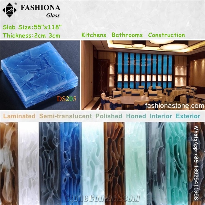 Semi-Transparent Laminated Glass Slab,Tile,