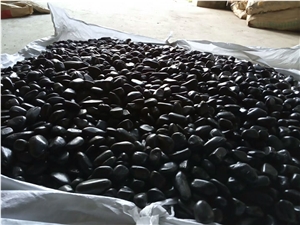 Black Polished Pebble , River Stone Pebble