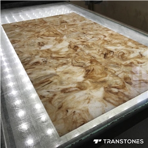 Alabaster Acrylic Bar Counter Faux Stone Sheet