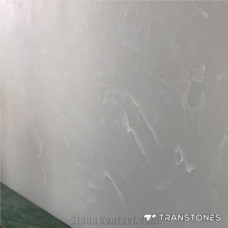 Polished Backlit Faux Onyx Alabaster Stone Panels