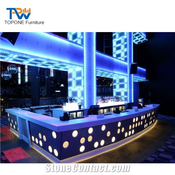 Modern Custom Made Led Acrylic Bar Counter Tops
