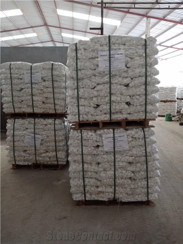 Yen Bai White Marble Pebble Stone