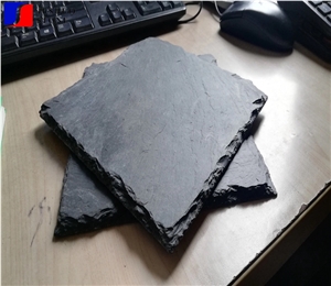 Natural Xingzi Black Slate Roofing Tiles Coating