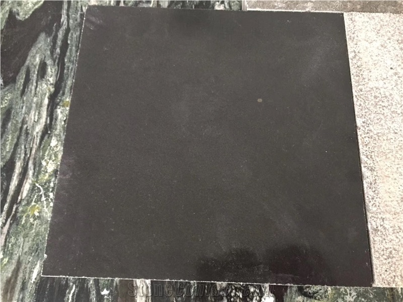 New Stone China King Pure Black Granite Sample Tile