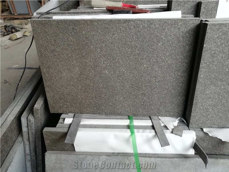 Brushed Balck Granite Flamed Tiles Exterior Pavers