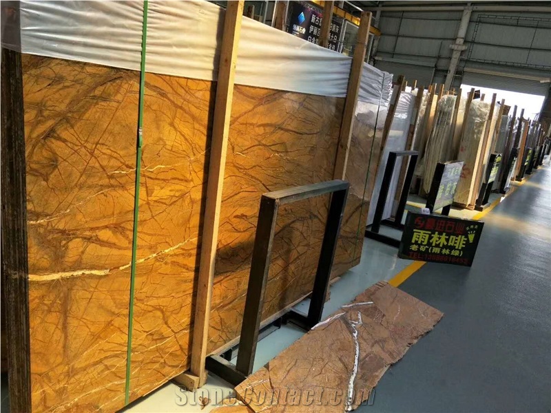 Fancy Oakwood Cafe Brown Marble Slabs Pattern