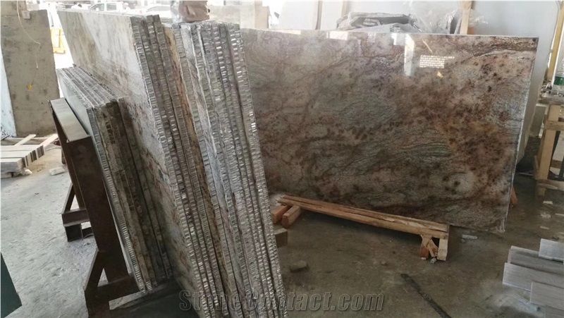 Giallo Crystal Granite Stone Honeycomb Panel