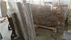 Giallo Crystal Granite Stone Honeycomb Panel