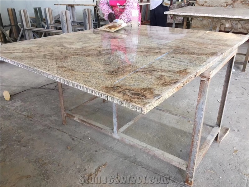 Giallo Golden Crystal Granite Backed Honeycomb