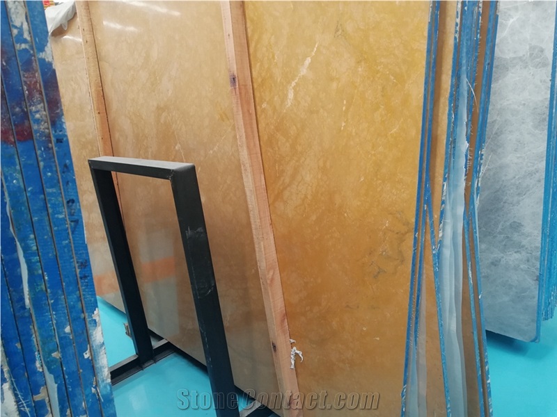 Henan Yellow Marble Quarry Seattle Gold Block Slab
