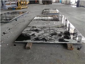 Ice Jade Green Marble Backed Honeycomb Countertops