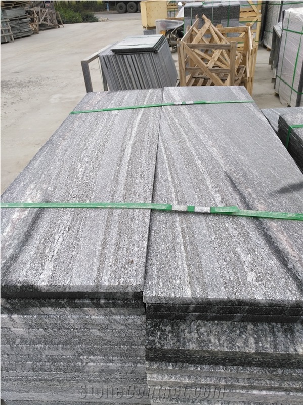 Mountain Grey Stone Flamed Granite Free Length
