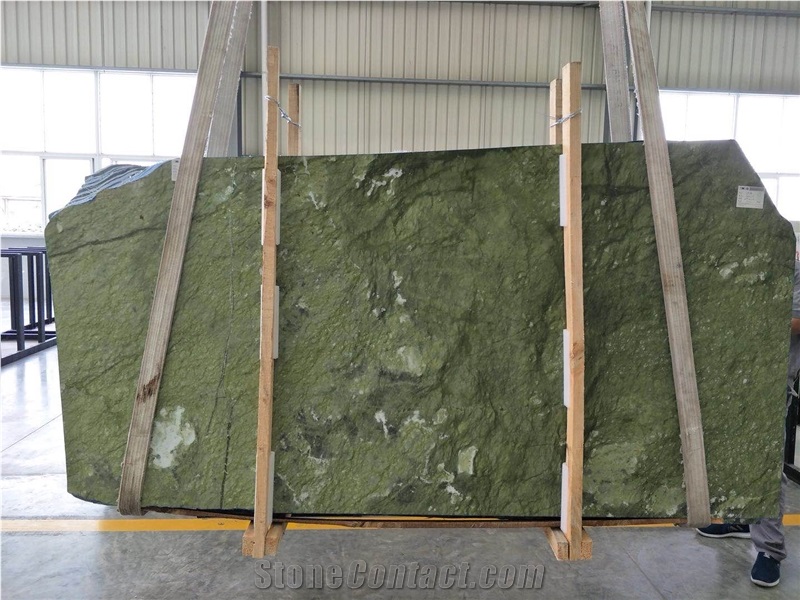 Polished Ming Green Marble Slab Countertops