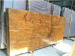 Rain Forest Brown Marble Tiles Slabs