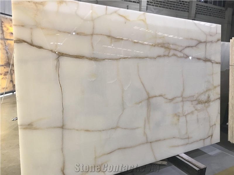 Snow White Onyx Backlit Glass Lighting Panel