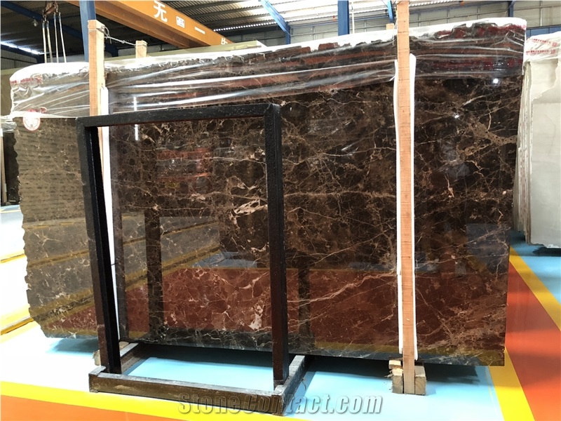 Spain Marron Emperador Marble Slab Flooring Tiles