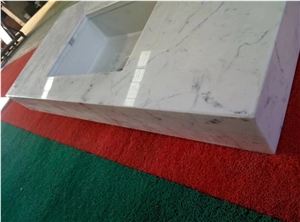 Statuario Marble Honeycomb Prefab Bath Vanity Top
