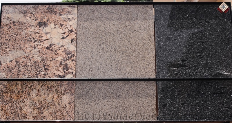 Karu Spotty Granite Blocks, Black Granite (Gabbro)