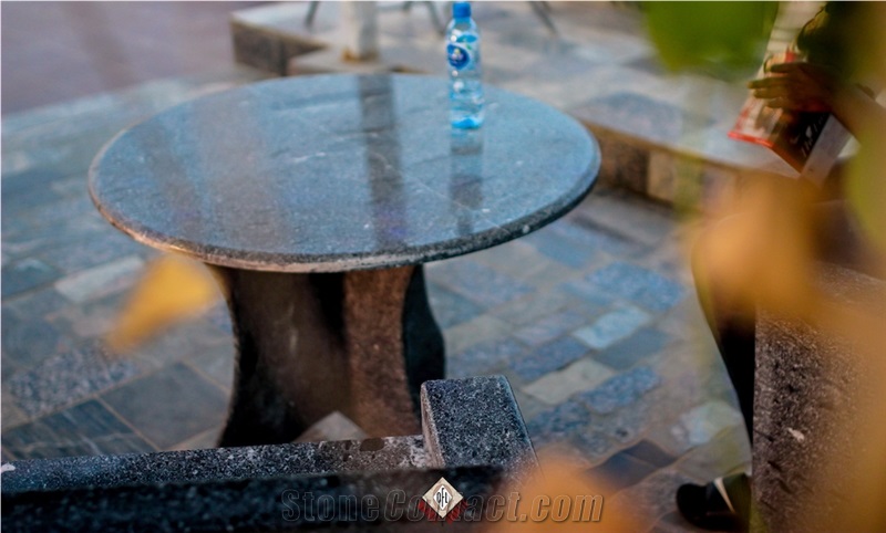 Karu Spotty Granite Blocks, Black Granite (Gabbro)
