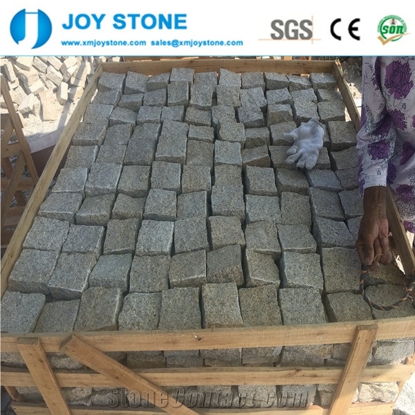 Chinese Yellow Split Granite G682 Cubes Pavings