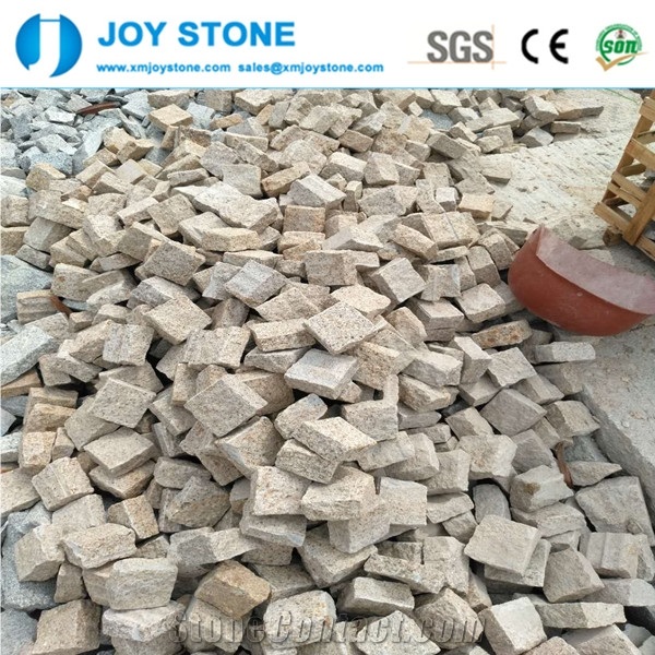 Chinese Yellow Split Granite G682 Cubes Pavings