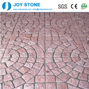 Dayang Red Porphyry Granite Flamed Garden Cobbles