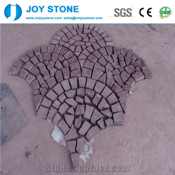 Hot Sell Dayang Red Porphyry Granite Flamed Cobble
