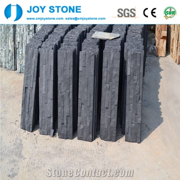 Hubei Black Slate Natural Cultured Art Wall Tiles