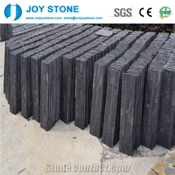 Hubei Black Slate Natural Cultured Art Wall Tiles