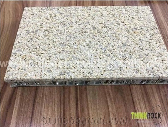G682 Yellow Granite Aluminum Honeycomb-Back Panel