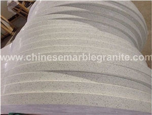 Galaxy Glass Mixed Single White Quartz Table Tops