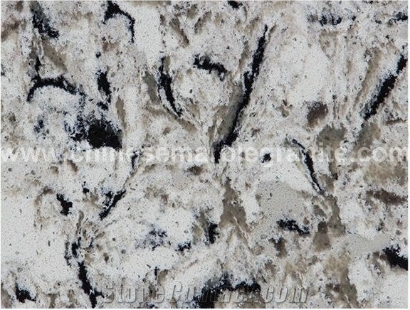 Ice Princess Marble Veins Grey Quartz Countertops