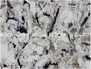 Ice Princess Marble Veins Grey Quartz Countertops