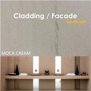 Lightweight Moca Cream Limestone Honeycomb Panels